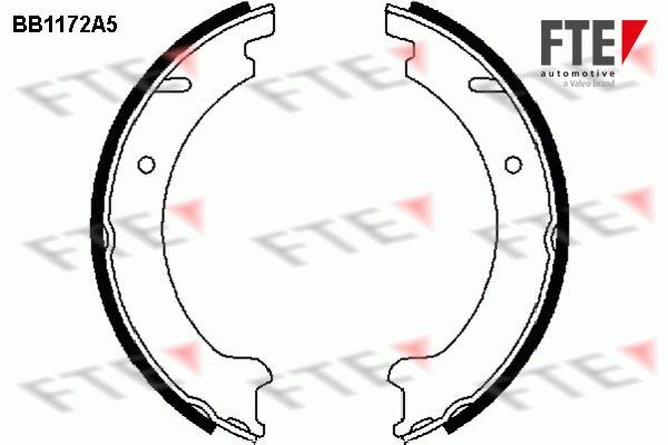 FTE Handbromsbackar 9100037 9100037 FTE handbromsbackar PEUGEOT 208