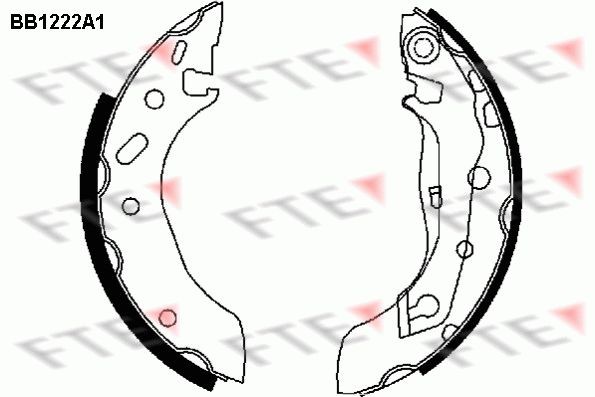 FTE Sada brzdových čeľustí 9100046 Bubnové brzdy FTE MX-5 9100046 lacné