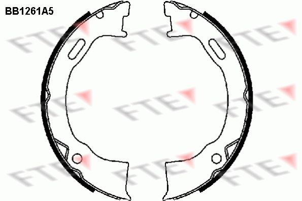 FTE Piduriklotside komplekt, seisupidur 9100054 9100054 Piduriklotside seisupidur MAZDA 929 FTE