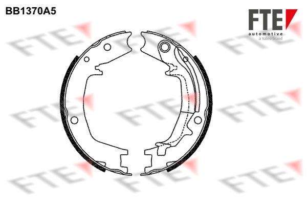 FTE Handbrake shoes 9100116 9100116 FTE SSANGYONG emergency brake pads