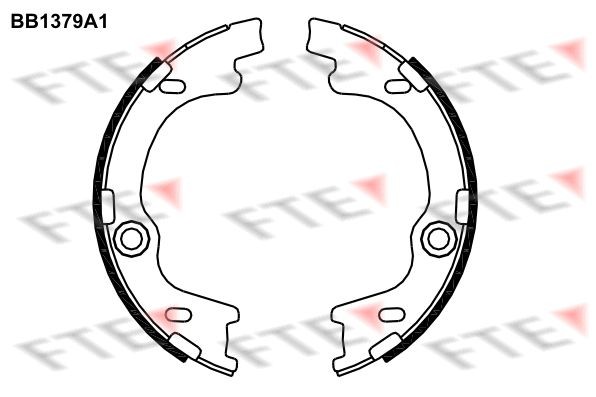 FTE Handbrake shoes 9100123 9100123 FTE handbrake brake pads for SSANGYONG