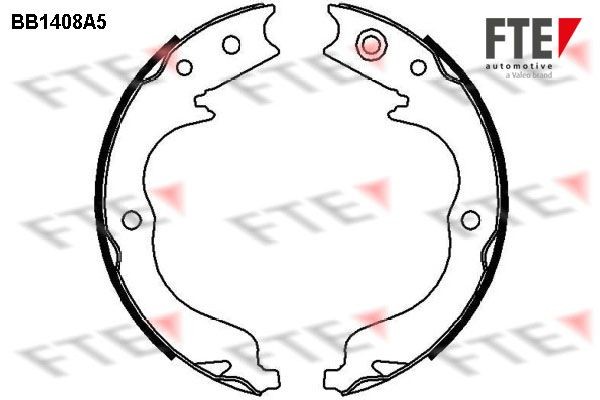 FTE Bremseskosett, håndbrems 9100141 9100141 FTE Håndbrekksko Mitsubishi billige