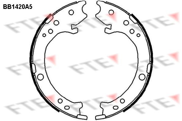 FTE Handbrake shoes 9100148 9100148 FTE handbrake brake pads SSANGYONG
