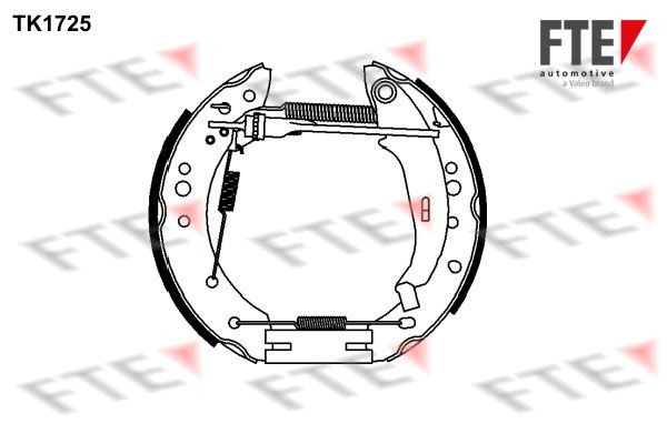 FTE Σετ σιαγόνων φρένων 9110008 9110008 Σιαγώνες FTE RENAULT TWINGO
