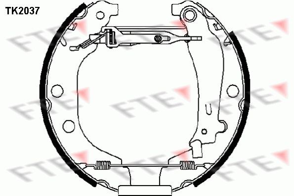 FTE Bremsesko sett 9110016 Bremseskosett FTE Peugeot 108 9110016