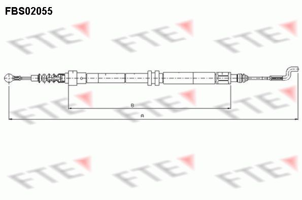 FTE Ντίζα, φρένο ακινητοποίησης 9250058 9250058 Ντίζα χειροφρένου Volkswagen CC FTE