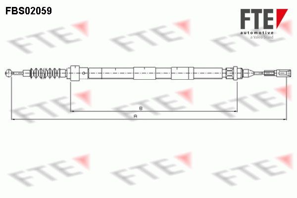 FTE Żażné lanko parkovacej brzdy 9250062 9250062 Lanko ručnej brzdy DAIHATSU ROCKY FTE