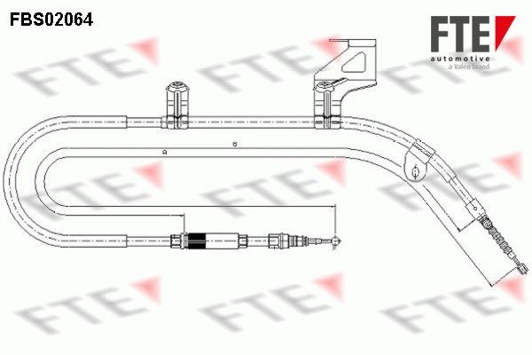 FTE Ντίζα, φρένο ακινητοποίησης 9250066 Ντίζα χειροφρένου FTE CC 9250066 φθηνά