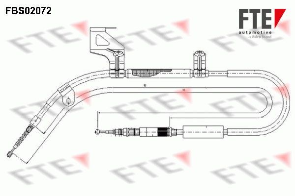 FTE Hand brake cable 9250073 FTE 9250073 Audi A6 C5 Avant handbrake kit replacement