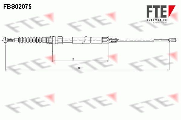 FTE Tautrekk, håndbremse 9250076 Bremsekabel FTE ALTEA 9250076 billige