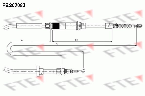 FTE Ντίζα, φρένο ακινητοποίησης 9250083 9250083 Ντίζα χειροφρένου Volkswagen CC FTE