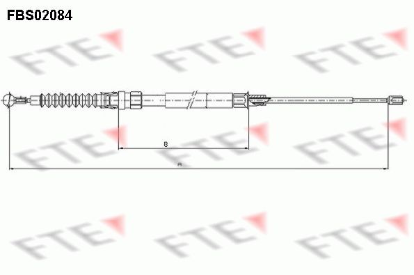 FTE Ντίζα, φρένο ακινητοποίησης 9250084 9250084 Ντίζα χειροφρένου FTE VW CC