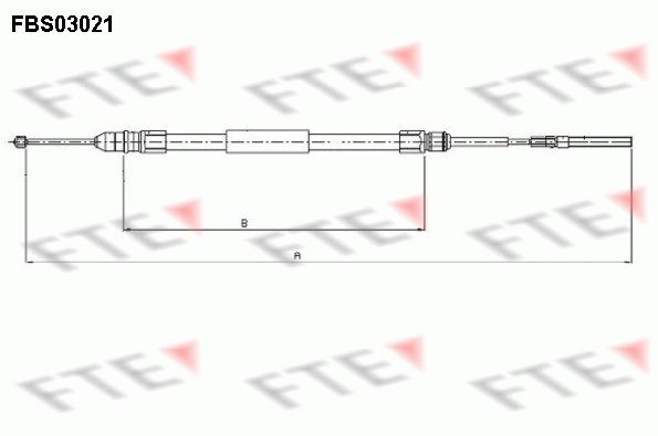 FTE Tautrekk, håndbremse 9250110 9250110 Bremsewire BMW 1-serie FTE