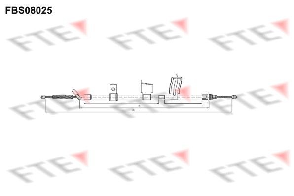 FTE Tautrekk, håndbremse 9250231 Bremsekabel FTE PRIMERA 9250231 billige