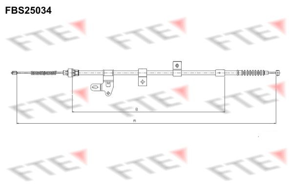 FTE Tautrekk, håndbremse 9250623 9250623 Bremsewire FTE TOYOTA CAMRY