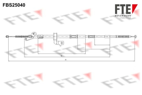 FTE Tautrekk, håndbremse 9250629 Bremsewire FTE Toyota CAMRY 9250629