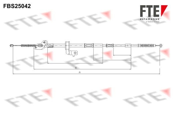 FTE Tautrekk, håndbremse 9250631 Håndbremsekabel FTE CAMRY 9250631 billige