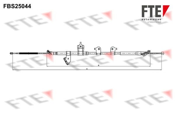 FTE Tautrekk, håndbremse 9250633 Bremsewire FTE CAMRY 9250633 billige
