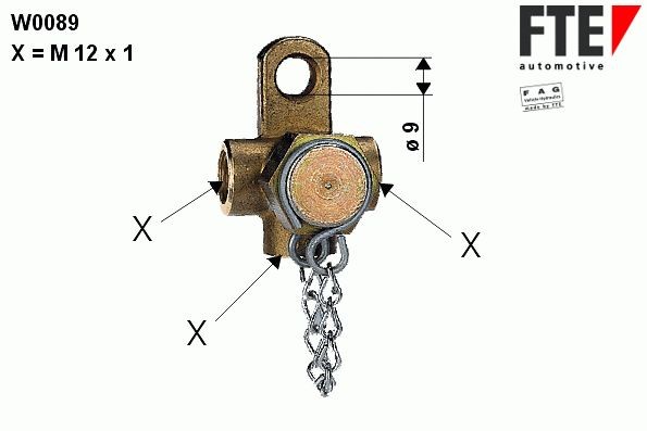 FTE Raccord d'essai, tuyaux 9910801 FTE 9910801 Raccord d'essai, tuyaux