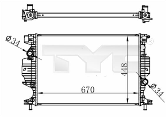 TYC Radiator, motorkjøling 710-0060 710-0060 Radiator SUZUKI SJ 410 TYC