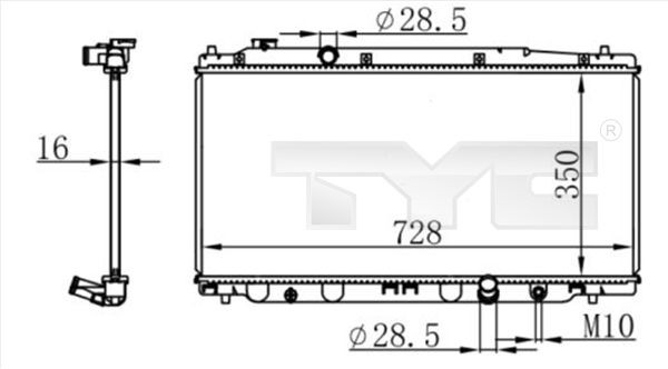 TYC Radiateur 712-0053 prijs Radiator Honda GE 712-0053 TYC