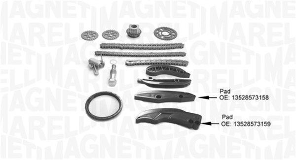 MAGNETI MARELLI Σετ καδένας χρονισμού 341500001430 341500001430 Σετ καδένας χρονισμού TOYOTA DYNA MAGNETI MARELLI