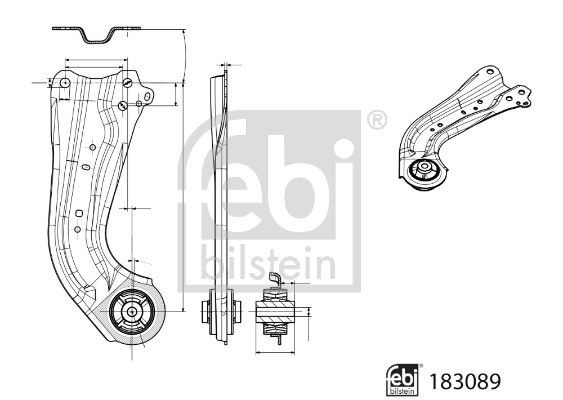 Braccio oscillante, sospensione ruota FEBI BILSTEIN 183089 FEBI BILSTEIN 183089 Braccio oscillante TOYOTA YARIS 2022