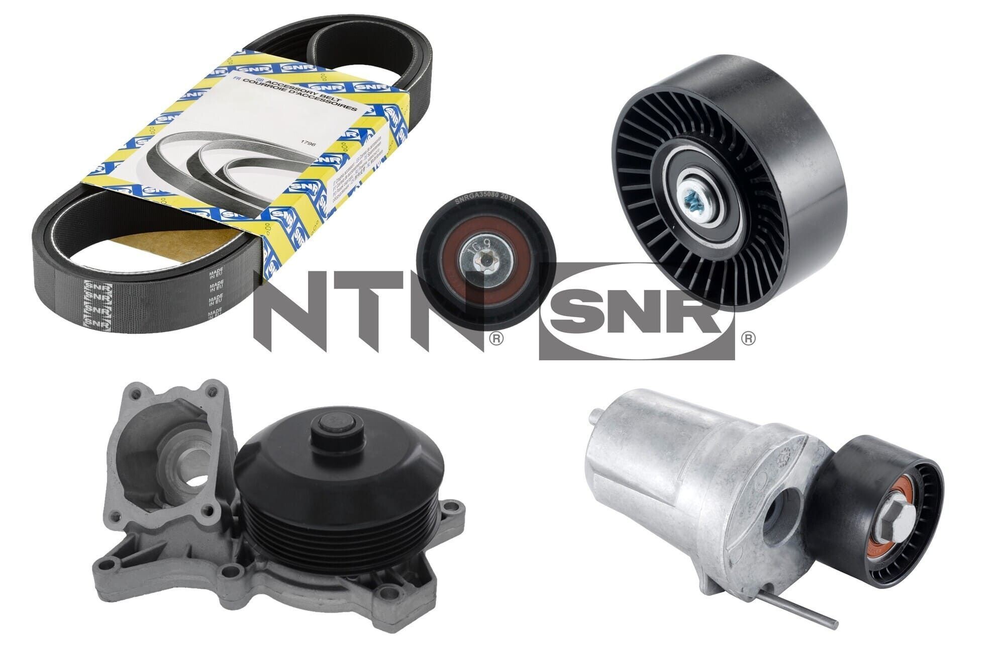 SNR Waterpomp + Multi V-riemset KAP850.020 KAP850.020 SNR Poly v riem set BMW E90 prijs