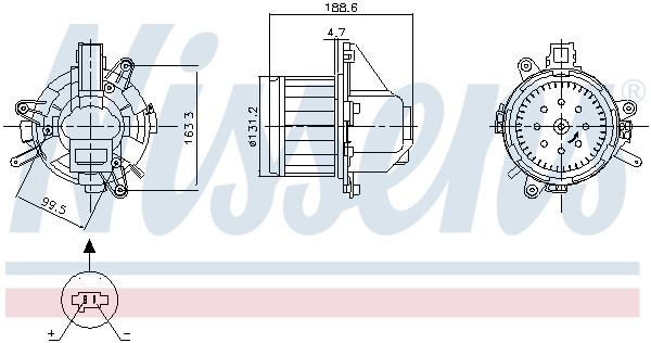 NISSENS Interieurventilatie 87542 Fiat BARCHETTA Aanjager NISSENS 87542