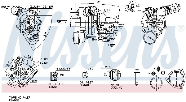 NISSENS Turbocompresor 93557 NISSENS 93557 Escape PEUGEOT 5008 II (MC, MJ, MR, M4) 2023