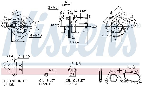 NISSENS Turboaggregat 93732 93732 NISSENS turboladdare NISSAN PATROL