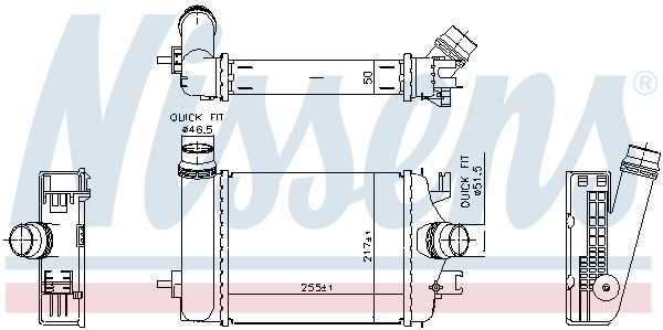 NISSENS Välijäähdytin 961313 Mitsubishi GA_W_ Välijäähdytin 961313 NISSENS