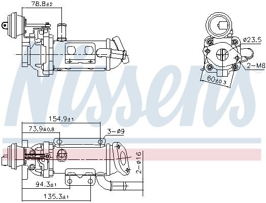 NISSENS EGR-jäähdytin 989289 989289 NISSENS Egr jäähdytin Volvo 760 hinta