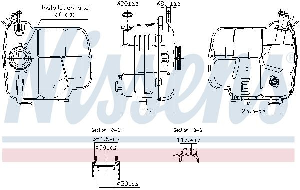 NISSENS Serbatoio compensazione refrigerante 996224 NISSENS 996224 Vaschetta acqua Opel Astra L48 originale prezzo