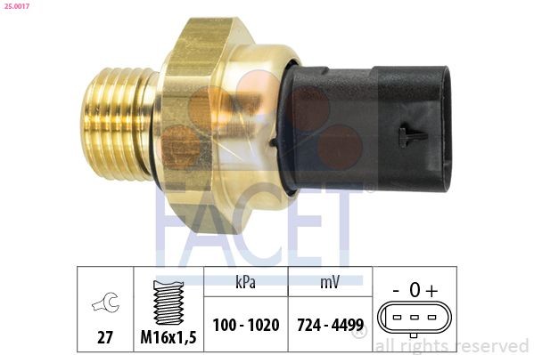 FACET Öldrucksensor 25.0017 FACET 25.0017 Öldrucksensor
