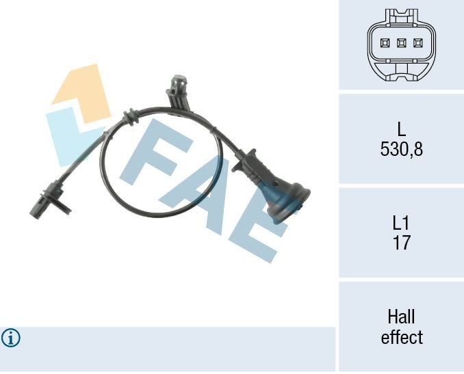 FAE ABS Sensor 78566 FAE 78566 Mercedes W169 ABS sensor originale pris