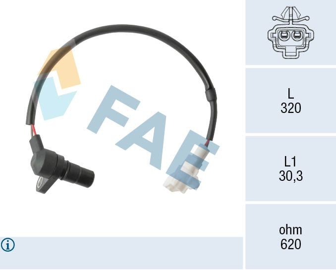 FAE Sensor, hastighet / varvtal 79526 LANCIA hastighetssensor FAE 79526