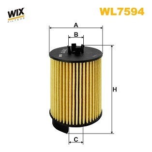 WIX FILTERS Oliefilter WL7594 WIX FILTERS WL7594 Oliefilter A5 B10 Sedan (FU2) originele prijs