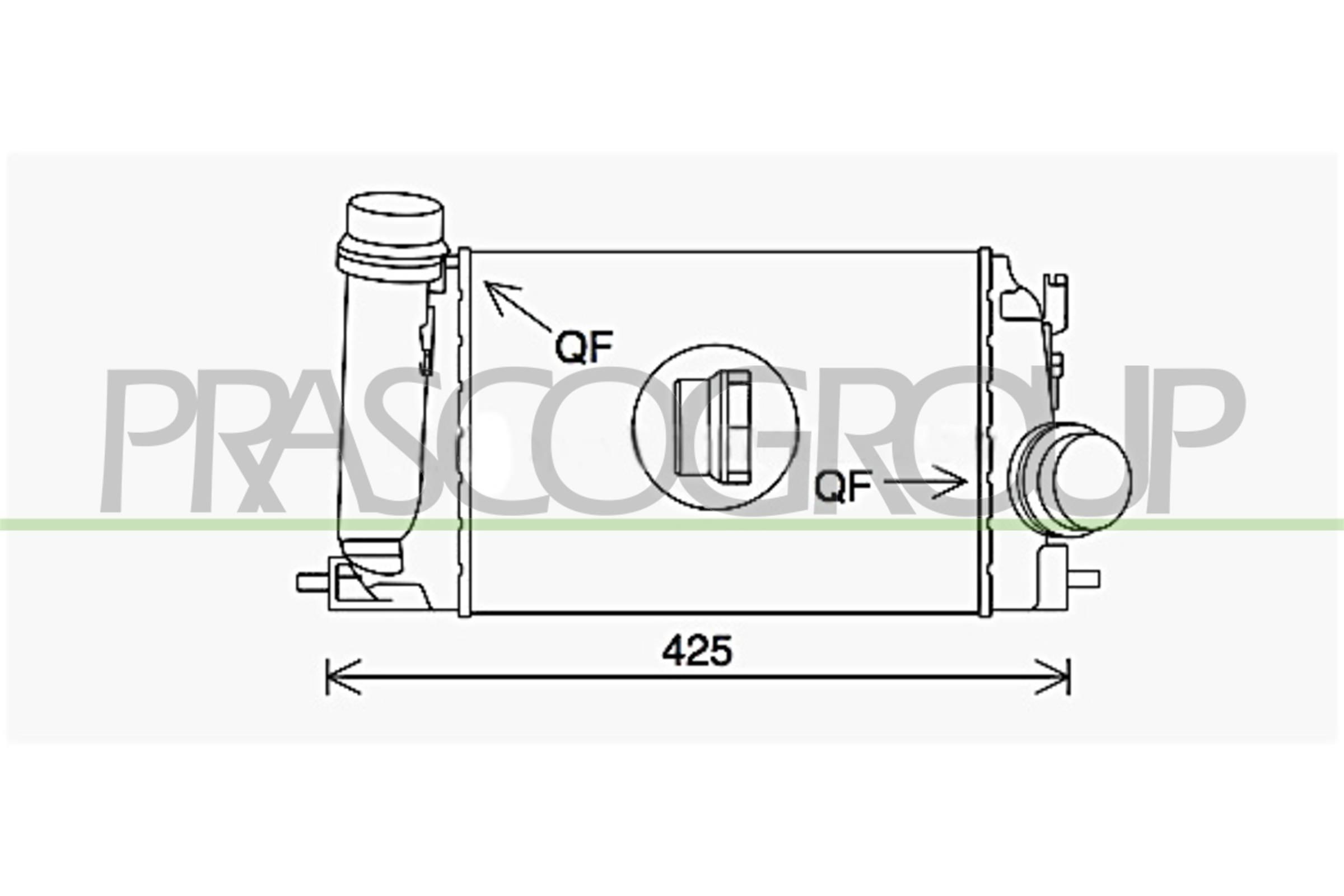 PRASCO Intercooler DS712N001 PRASCO DS712N001 Renault Grand Scenic 4 intercooler replacement