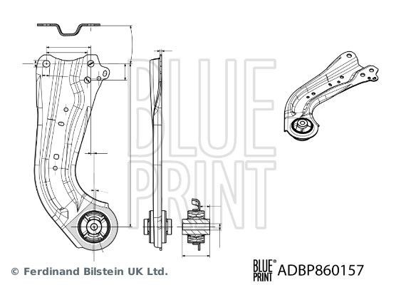 BLUE PRINT Bras de suspension ADBP860157 Bras de liaison suspension de roue BLUE PRINT BALENO ADBP860157 pas cher