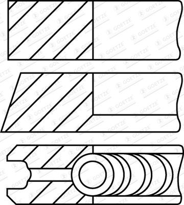 GOETZE ENGINE Jeu de segments de pistons 08-430307-00 GOETZE ENGINE 08-430307-00 Segments moteur Insignia A G09 prix