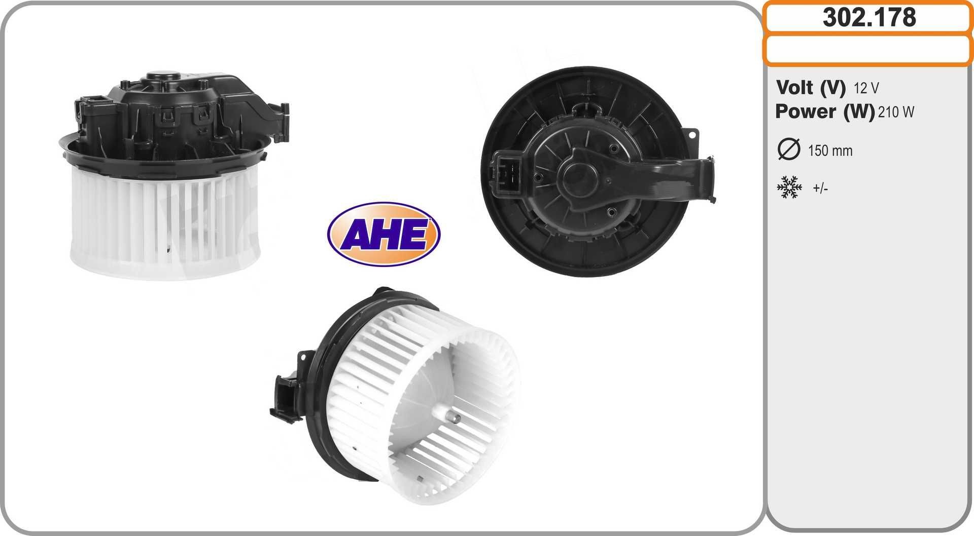 AHE Pulseur d'air habitacle 302.178 302.178 Ventilateur de chauffage Volkswagen PASSAT AHE