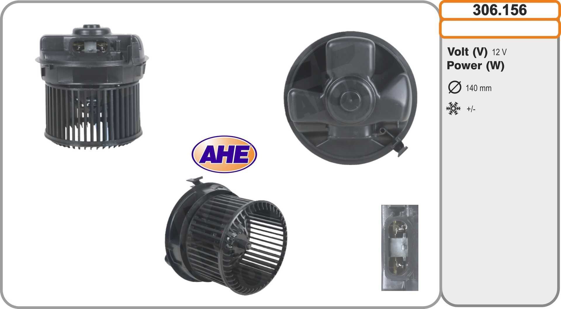 AHE Interieurventilatie 306.156 AHE 306.156 Ventilatie systeem PEUGEOT 107 Hatchback (PM_, PN_) 2009