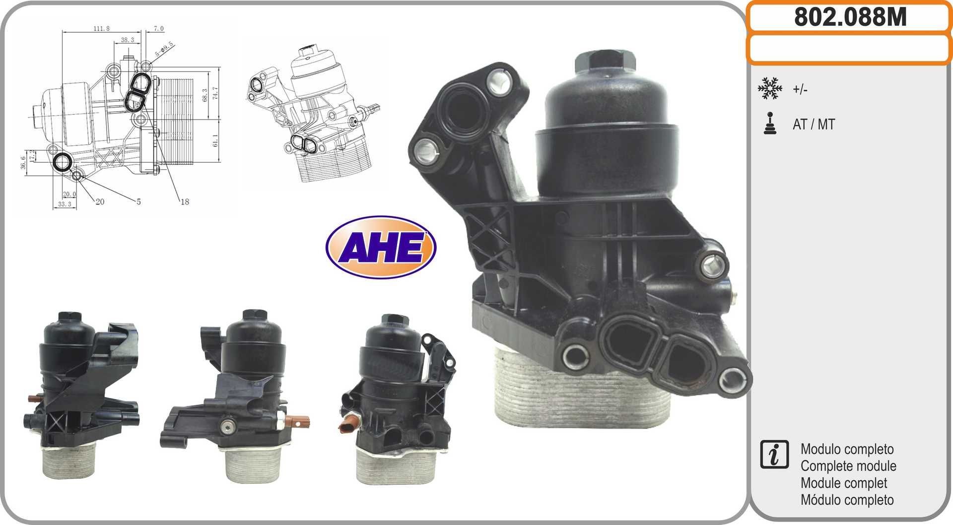 AHE Ölkühler 802.088M 802.088M Wärmetauscher, Öl VW T-ROC AHE kaufen