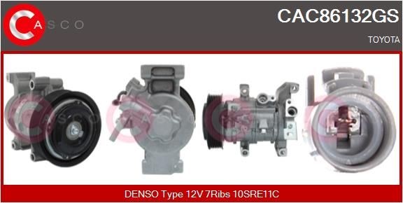 CASCO Klimakompressor CAC86132GS CAC86132GS Aircondition kompressor TOYOTA COROLLA CASCO