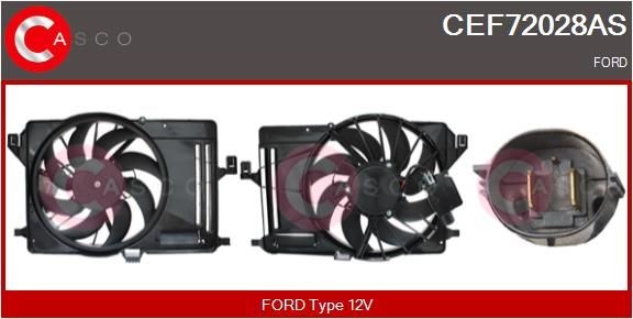 CASCO Elektromotor vetráka chladiča CEF72028AS Elektromotor vetráka chladiča CASCO Ford FIESTA CEF72028AS