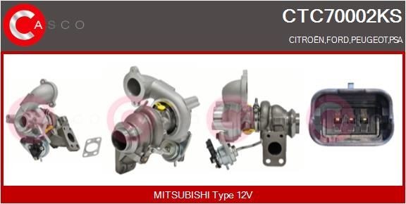 CASCO Turbod CTC70002KS CASCO CTC70002KS Turbod PEUGEOT 208 I Hatchback (CA_, CC_) 1.6 GT Turbo Flex 173 hj 2018
