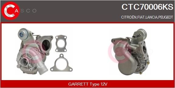Turbina CASCO CTC70006KS CASCO CTC70006KS Turbo Peugeot 806 2000