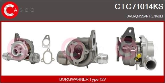 Turboahdin CASCO CTC71014KS CASCO CTC71014KS: Turbo Nissan QASHQAI 2015