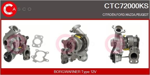 Turbod CASCO CTC72000KS CASCO CTC72000KS Turbolaadur Citroën C3 2017